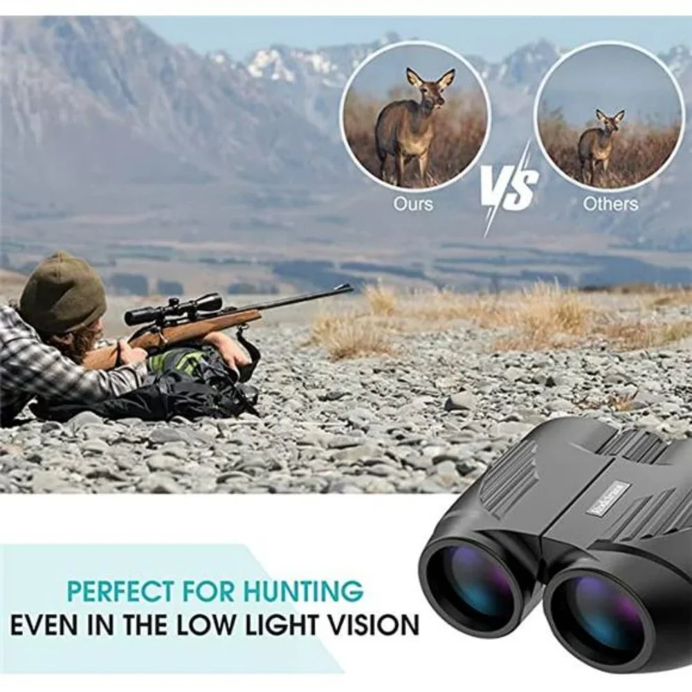 Binoculars 20x25 for Adults and Kids with Low Light Vision, Compact Binoculars